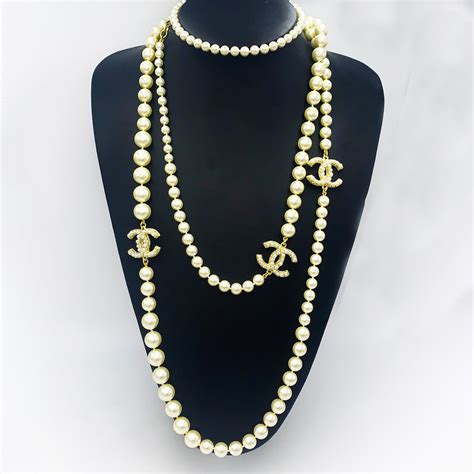 chanel pearl necklace price list 2017|Chanel pearl necklace for sale.